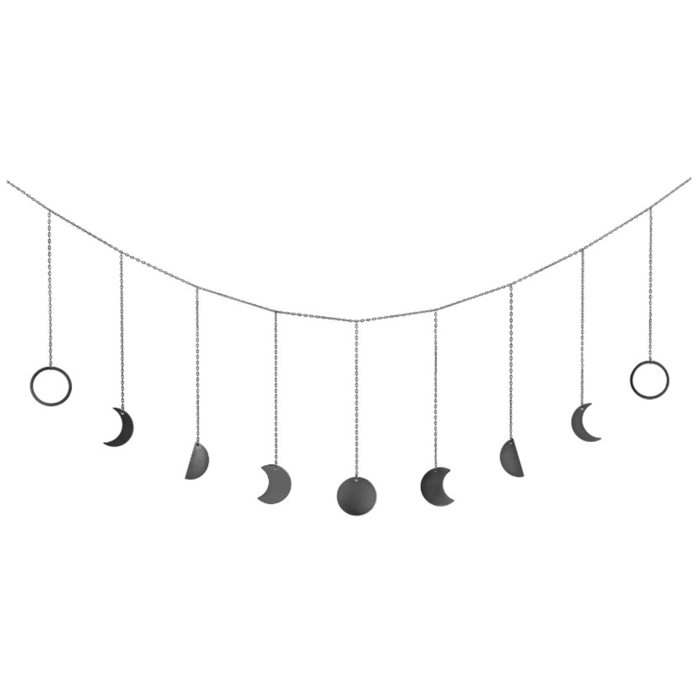 Gunmetal Boho Goth Moon Phase Hanger